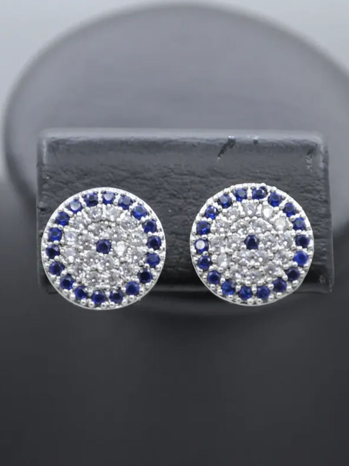 Aretes De Ojo Turco Con Circones Azules 2