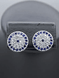 Aretes De Ojo Turco Con Circones Azules - Miniatura 2