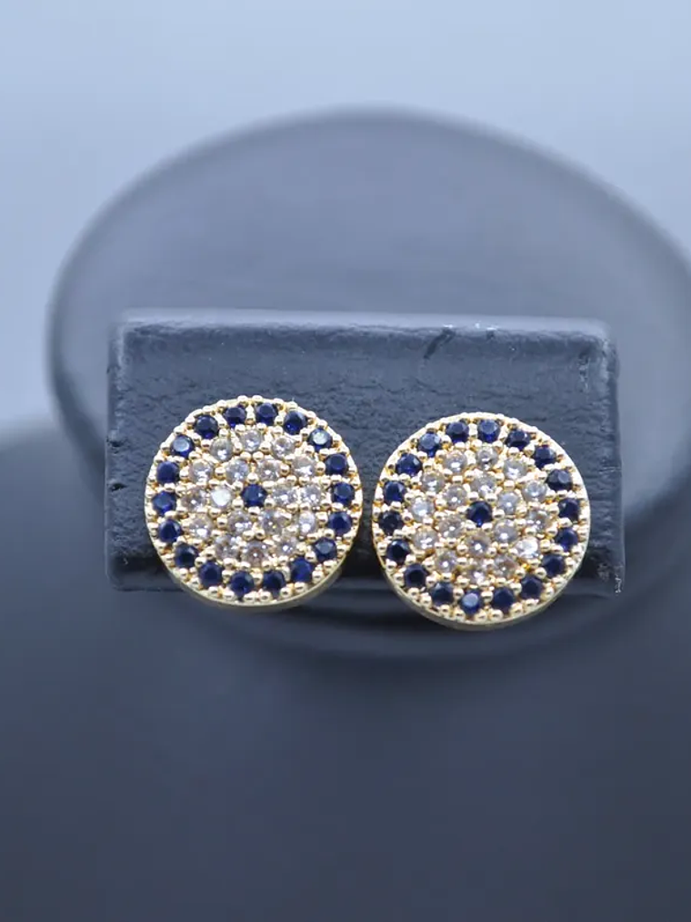 Aretes De Ojo Turco Con Circones Azules 5
