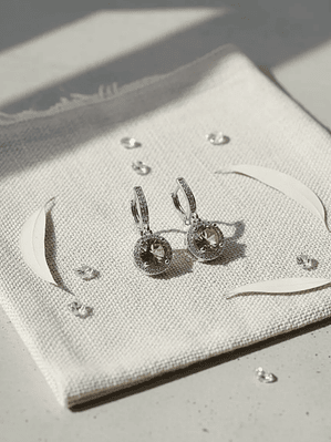 Aretes En Plata Redondos Con Sultanita