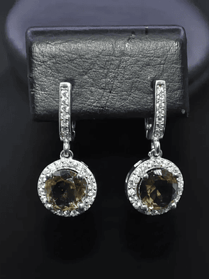 Aretes En Plata Redondos Con Sultanita