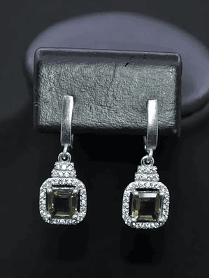 Aretes Cuadrados con Piedra Turca Sultanita