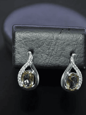 Aretes Forma Gota Con Circones Alrededor Y Sultanita