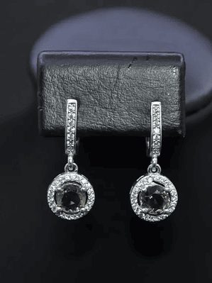 Aretes Redondos Con Sultanita Piedra Que Cambia De Color