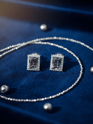 Aretes Rectangulares Topacio Místico Con Circones