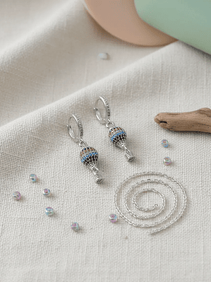 Aretes Candonga Globo Aerostático Con Circones Multicolor