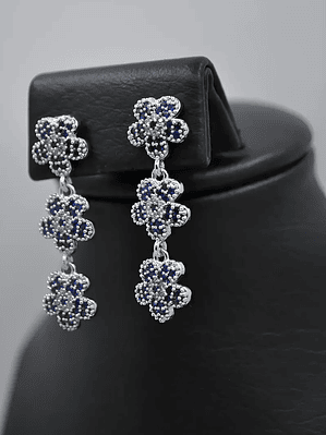 Aretes Tipo Topo Con Diseño De Flores