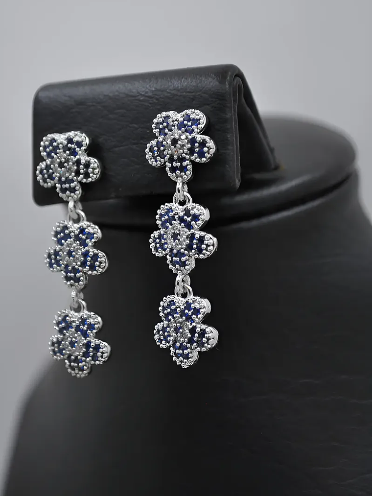 Aretes Tipo Topo Con Diseño De Flores 2