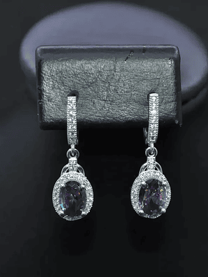 Aretes Plata En Plata Topacio Místico Elegantes