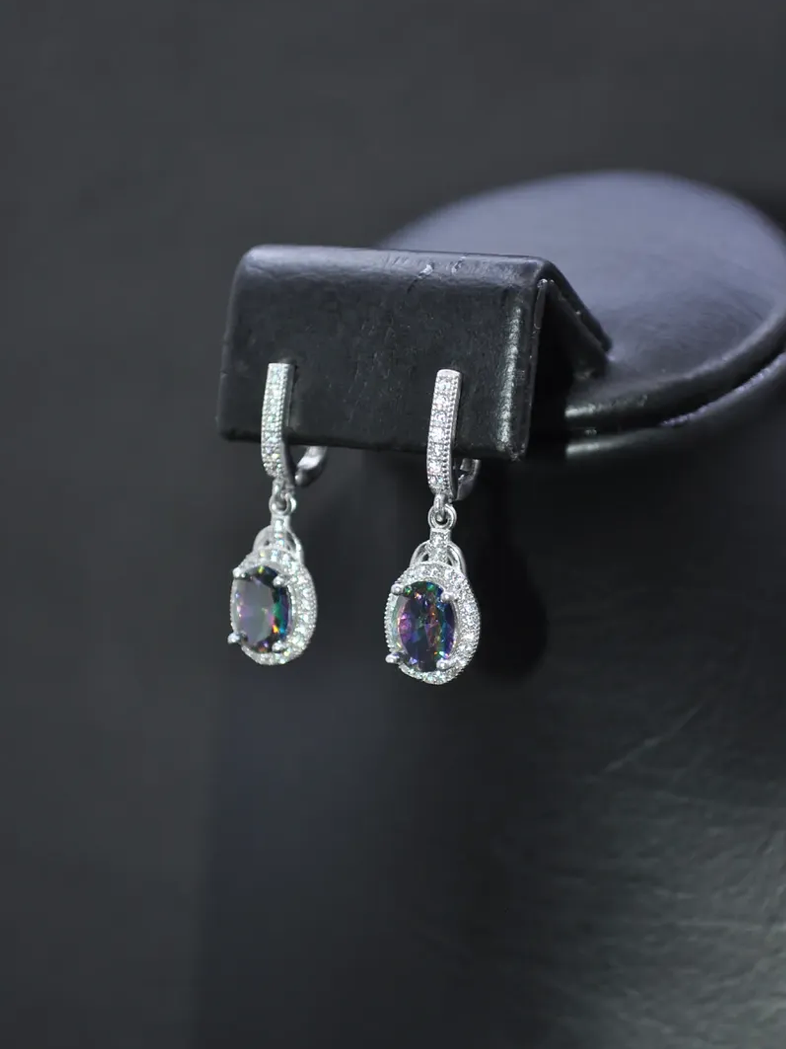 Aretes Plata En Plata Topacio Místico Elegantes 3