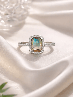 Anillo Sultanita en Forma Rectangular