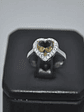 Anillo En Forma De Corazon Grande Con Sultanita En Plata - Miniatura 4