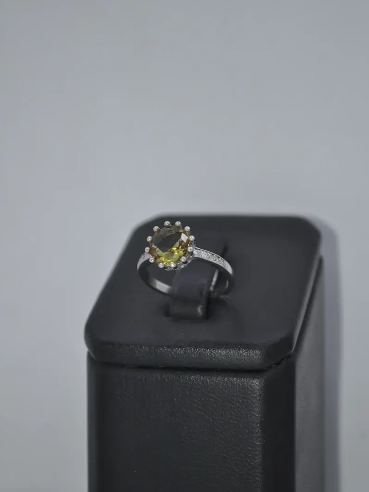 Precioso Anillo En Plata Con Piedra Sultanita 3