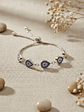 Pulsera con Tres Ojos Turcos en Forma de Gota Ajustable - Miniatura 5