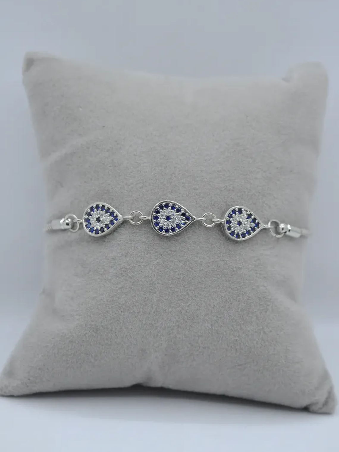 Pulsera con Tres Ojos Turcos en Forma de Gota Ajustable 6