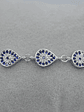 Pulsera con Tres Ojos Turcos en Forma de Gota Ajustable - Miniatura 7