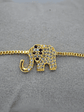 Pulsera Con Elefante De Acero Bañado En Rodio - Miniatura 7