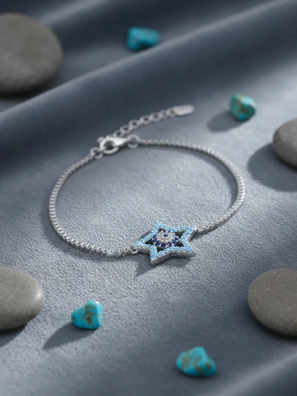 Pulsera Delicada Con Forma De Estrella Y Ojo Ajustable 5