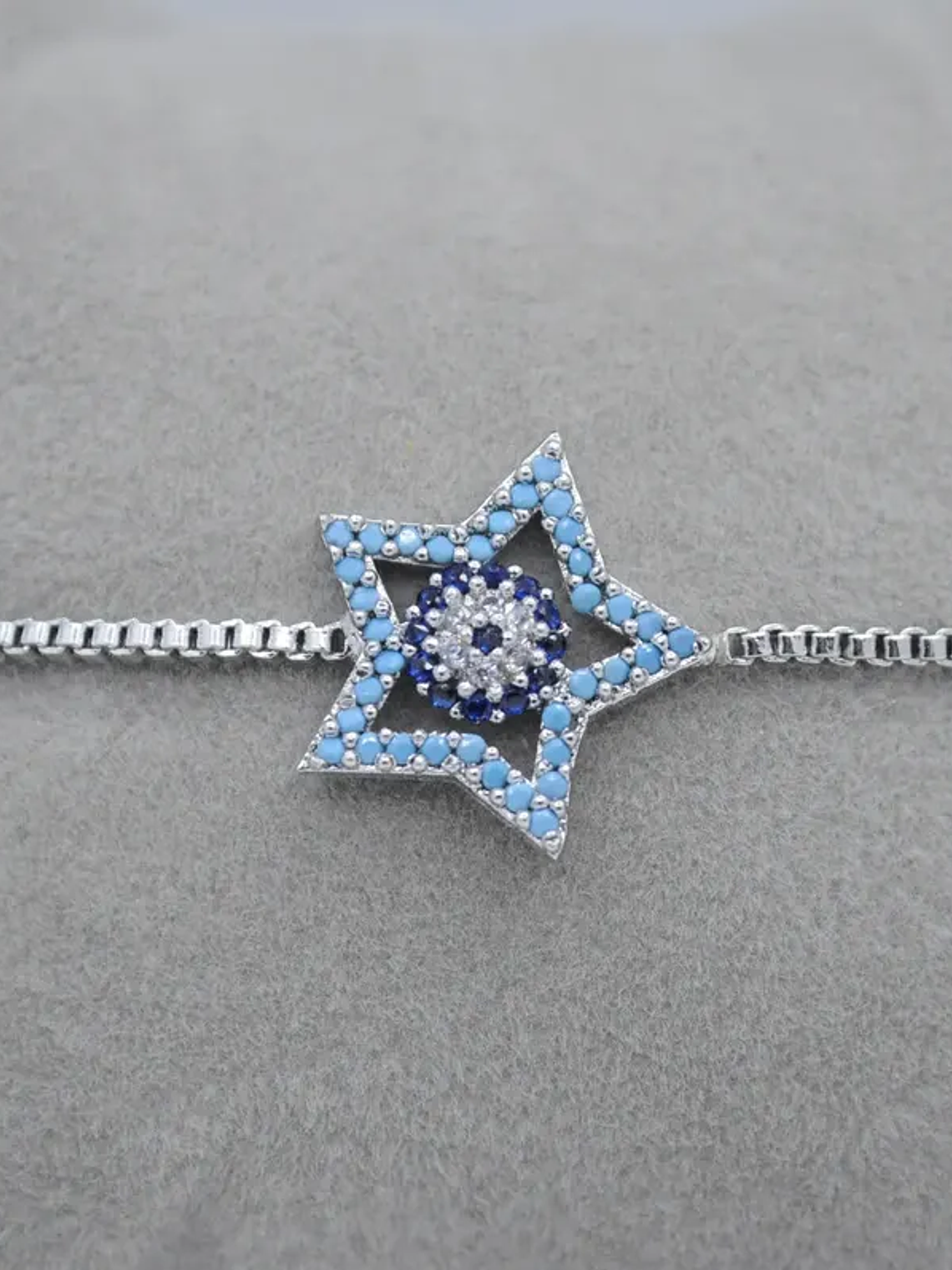 Pulsera Delicada Con Forma De Estrella Y Ojo Ajustable 7