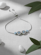 Pulsera De Ojos Turcos Ajustable Con Circones Mujer - Miniatura 1