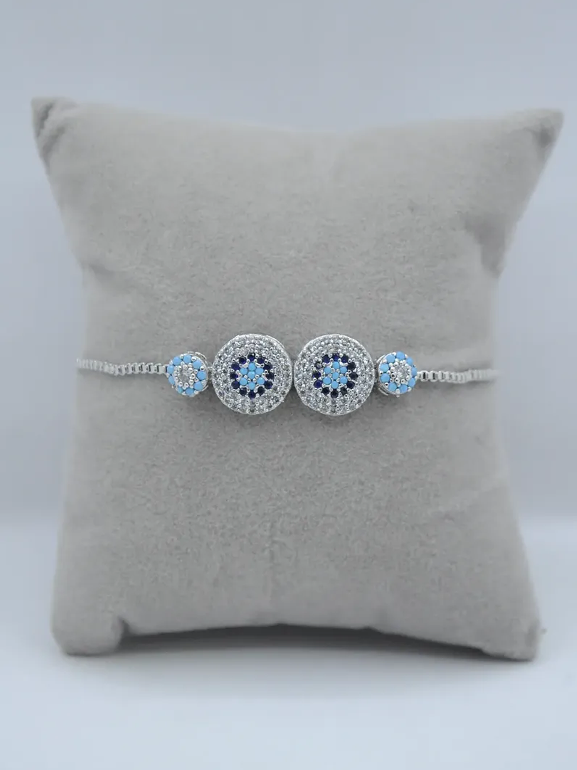 Pulsera De Ojos Turcos Ajustable Con Circones Mujer 2