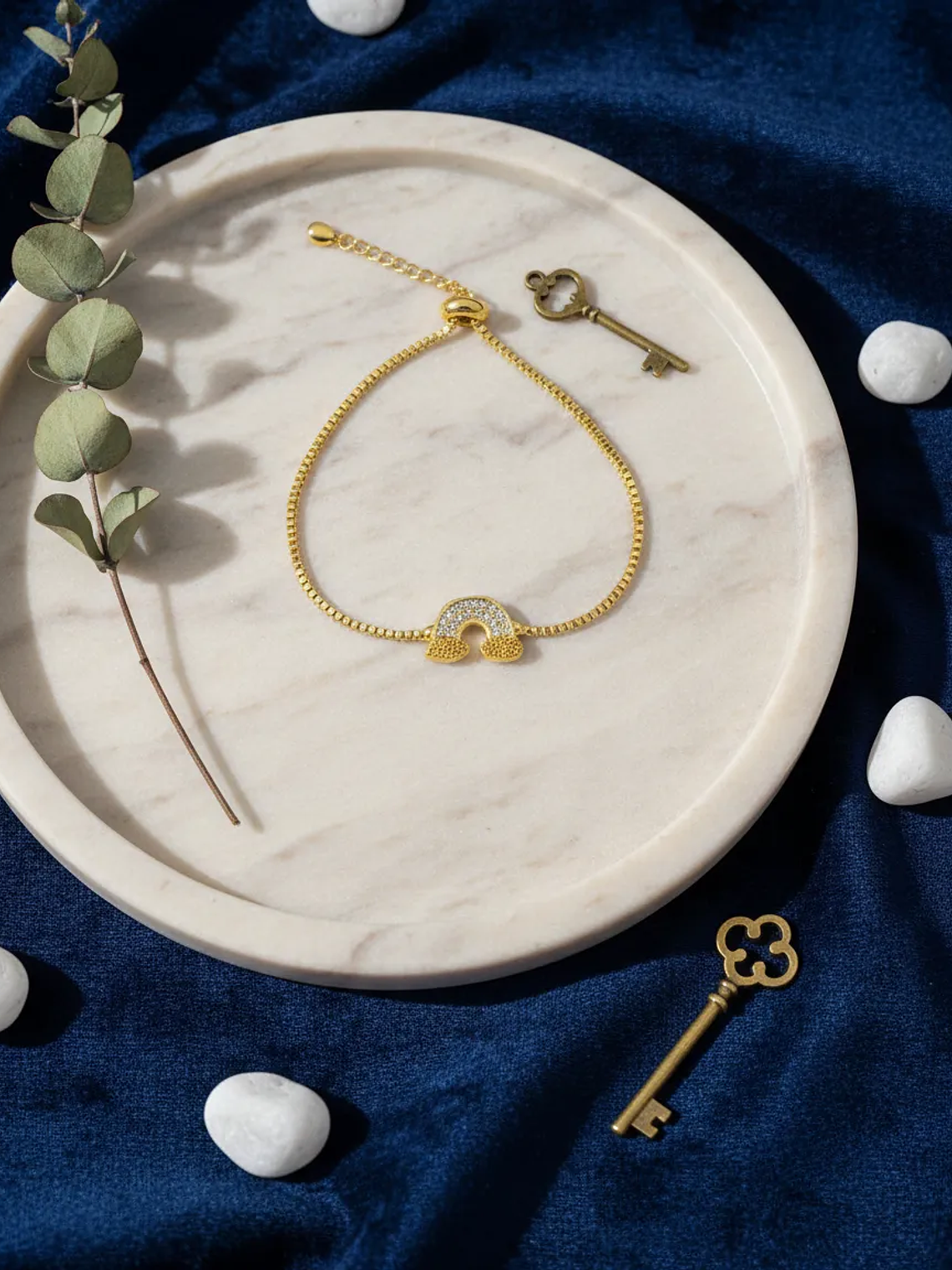 Pulsera Delicada Con Forma De Arcoiris Ajustable 1