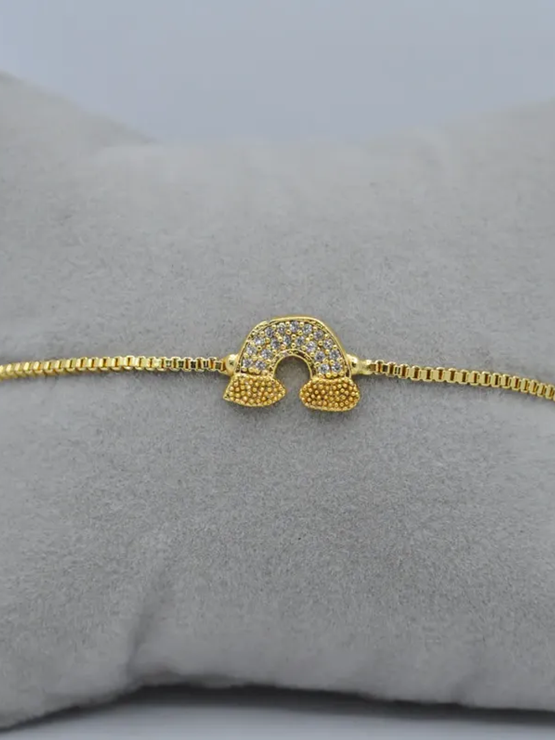 Pulsera Delicada Con Forma De Arcoiris Ajustable 2