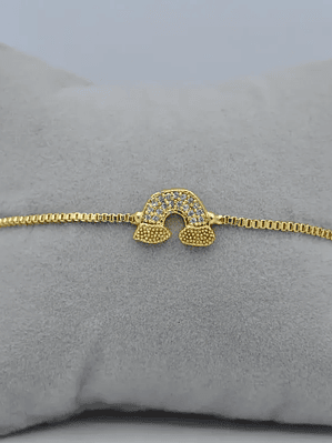 Pulsera Delicada Con Forma De Arcoiris Ajustable