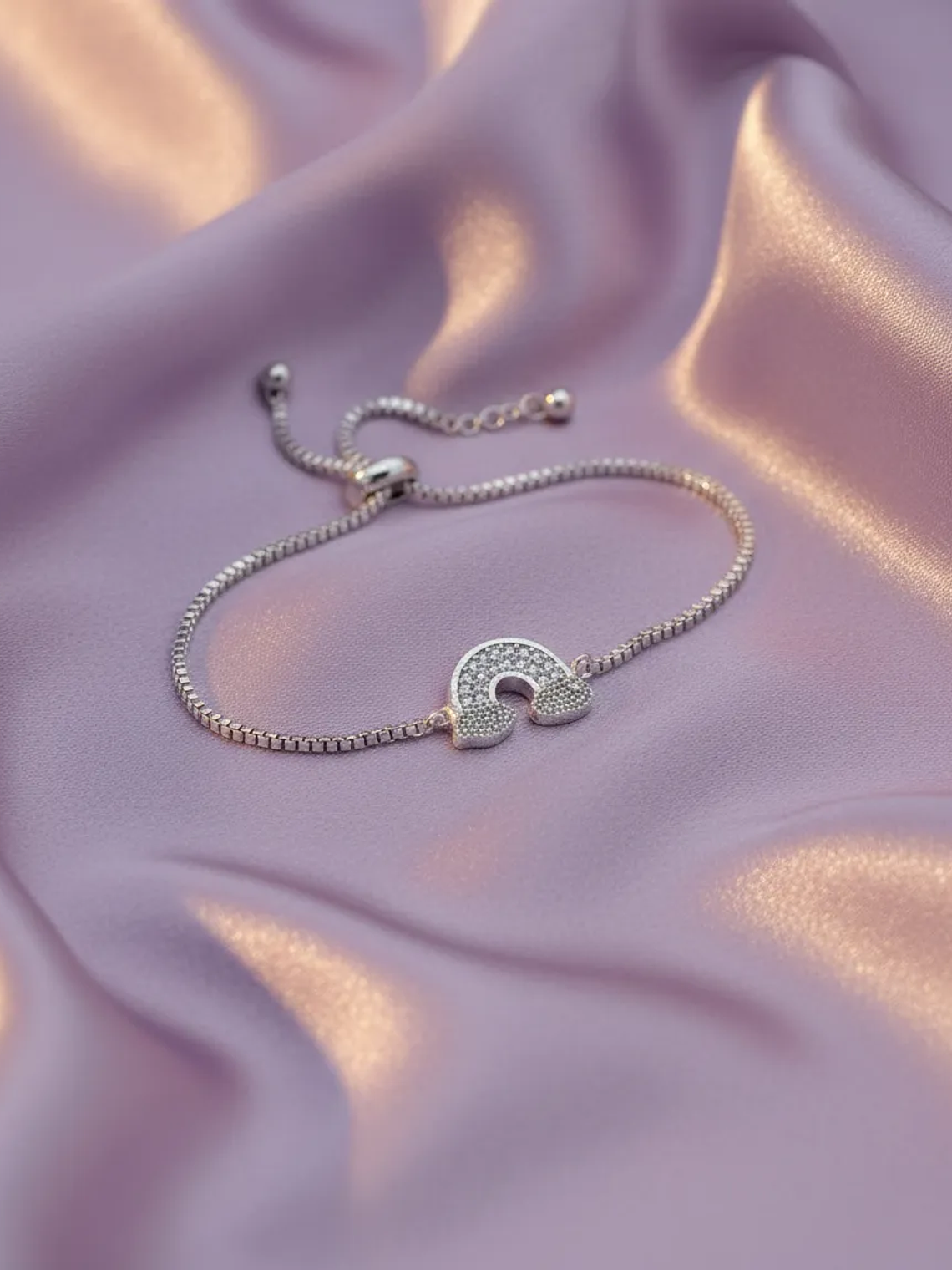 Pulsera Delicada Con Forma De Arcoiris Ajustable 5