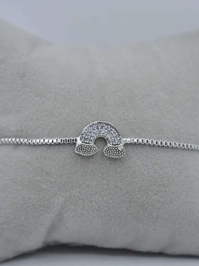 Pulsera Delicada Con Forma De Arcoiris Ajustable 6