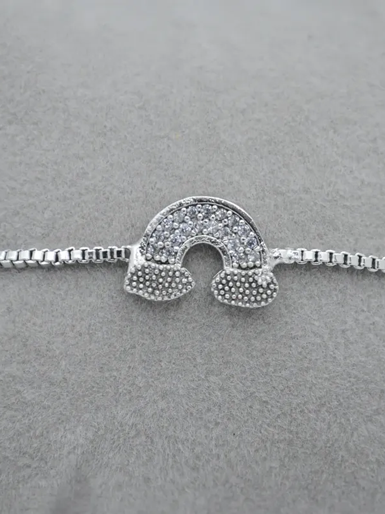 Pulsera Delicada Con Forma De Arcoiris Ajustable 7