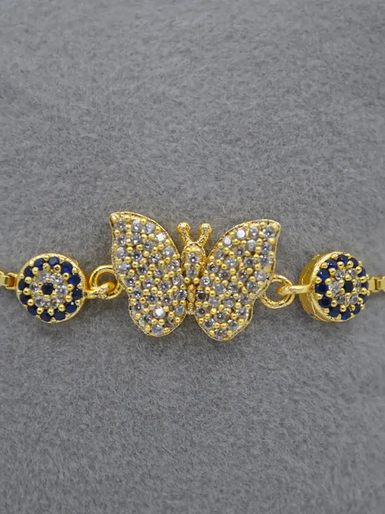 Pulsera De Mariposa Con Ojo Turco 3