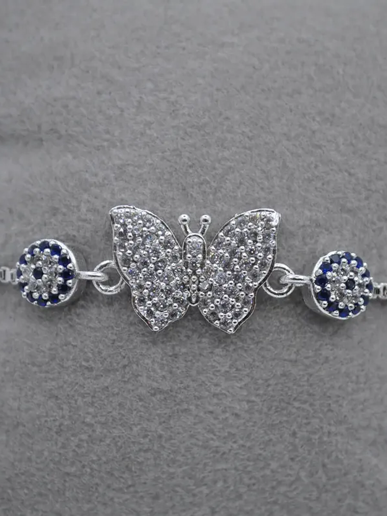 Pulsera De Mariposa Con Ojo Turco 7