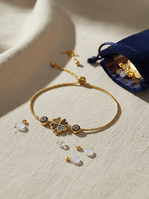 Pulsera De Trébol De La Suerte Con Circones Colores