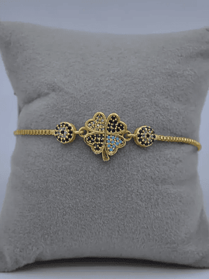 Pulsera De Trébol De La Suerte Con Circones Colores