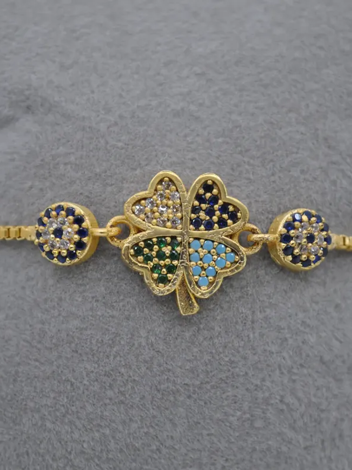 Pulsera De Trébol De La Suerte Con Circones Colores 3