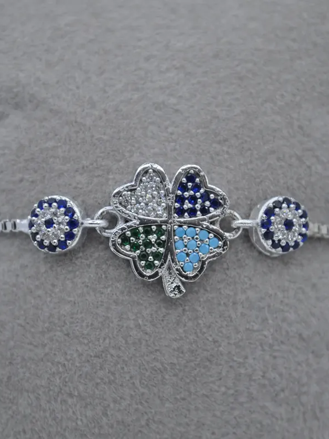 Pulsera De Trébol De La Suerte Con Circones Colores 7