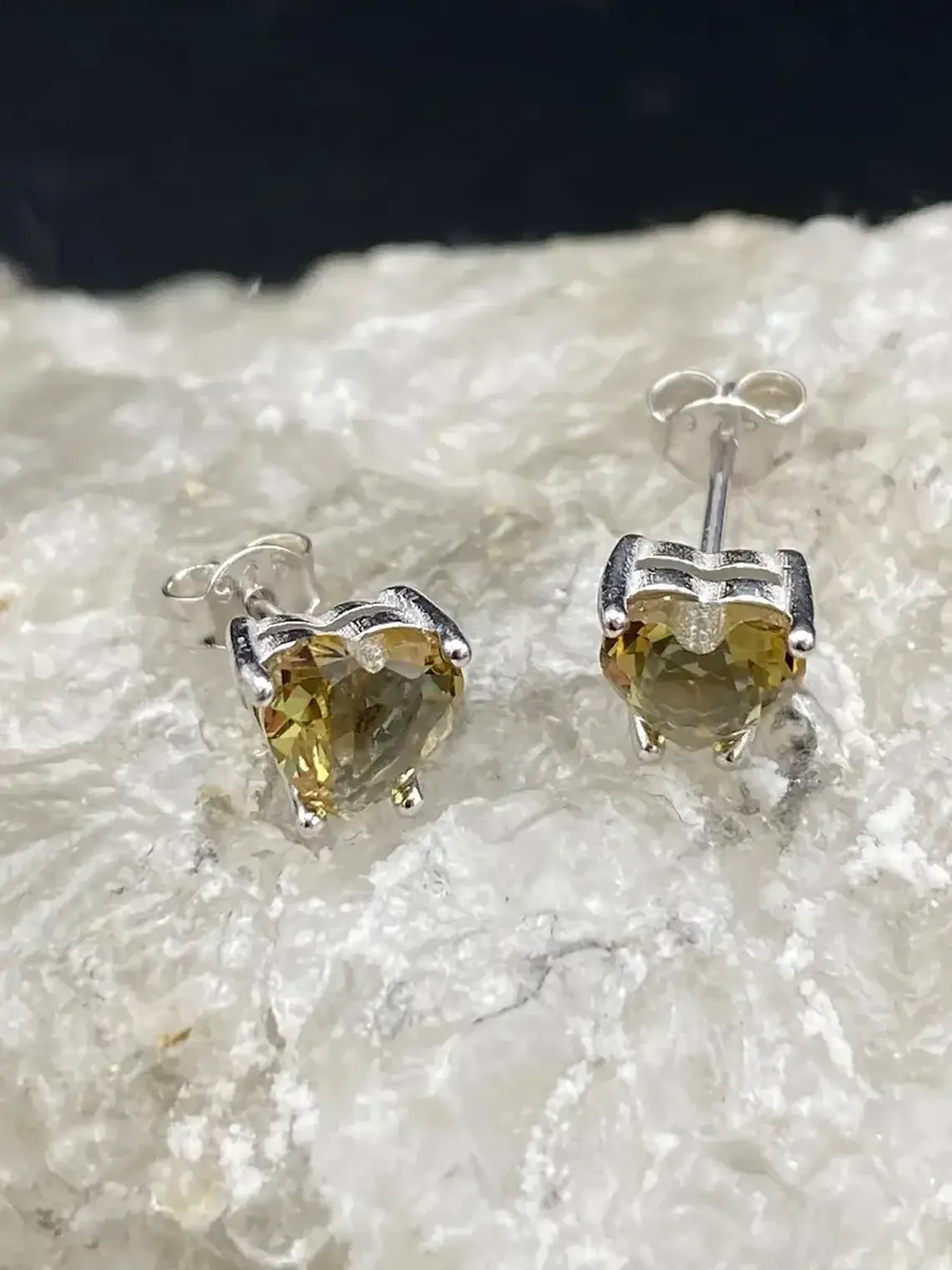 Aretes de Corazón De Sultanita Piedra Turca 2