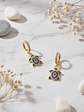 Aretes Candongas Dije Tortuga Ojo Turco Circones Azules - thumbnail 1
