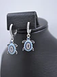 Aretes Candongas Dije Tortuga Ojo Turco Circones Azules - thumbnail 6