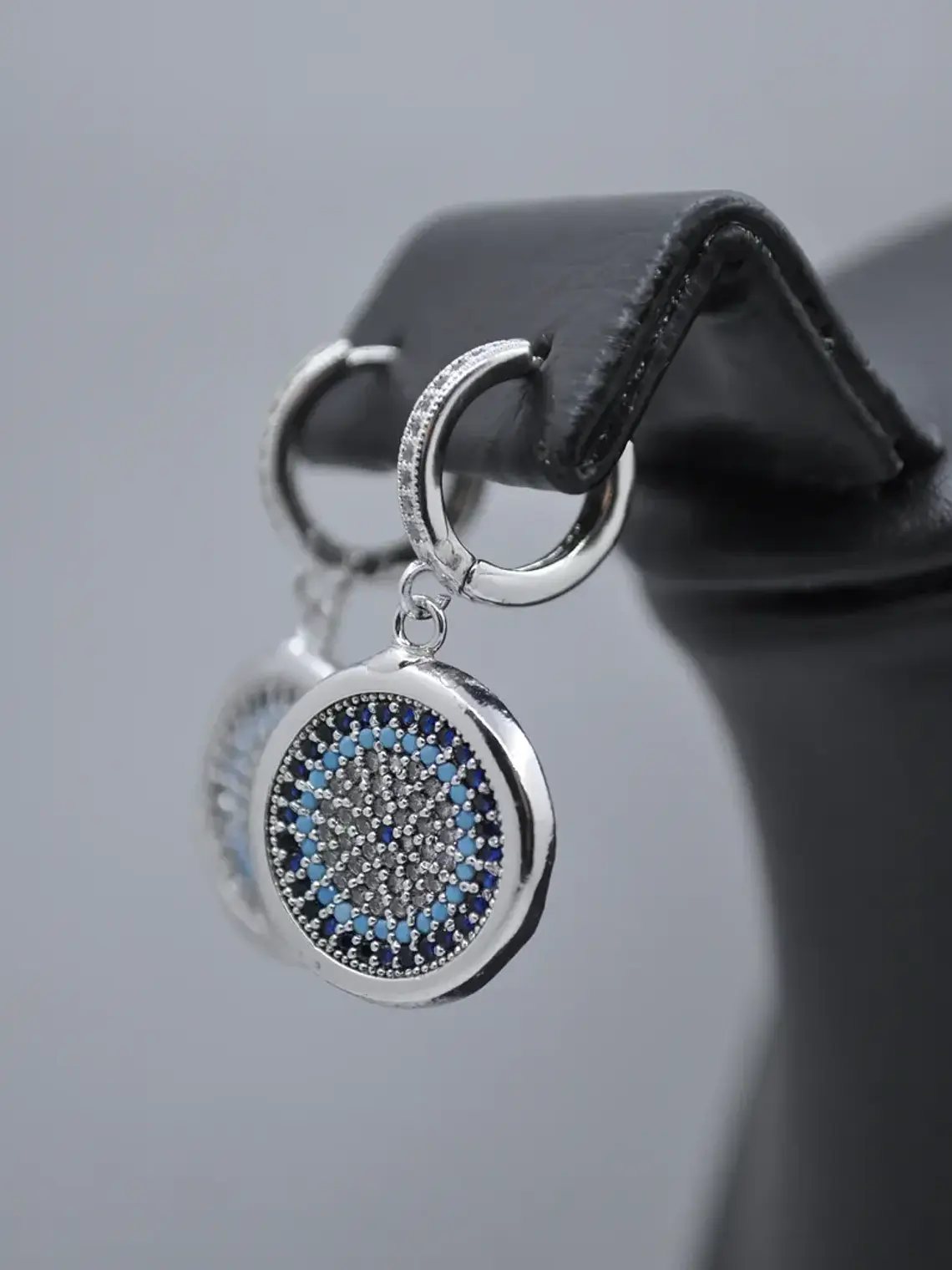 Aretes De Argolla Con Diseño De Ojo Turco Grande 6