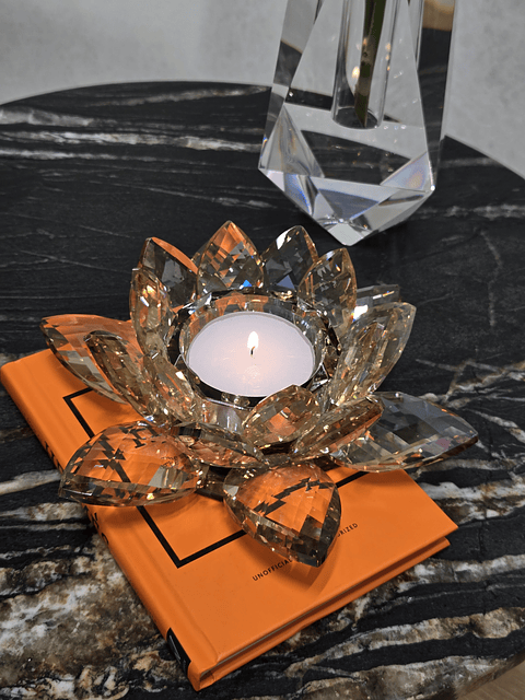 Castiçal em Cristal - Aurelux