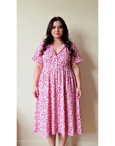 Vestido Rosa Talla XXL 