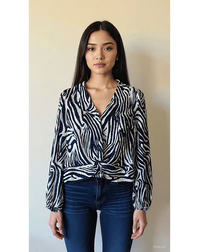 Blusa Crop Print Talla M 