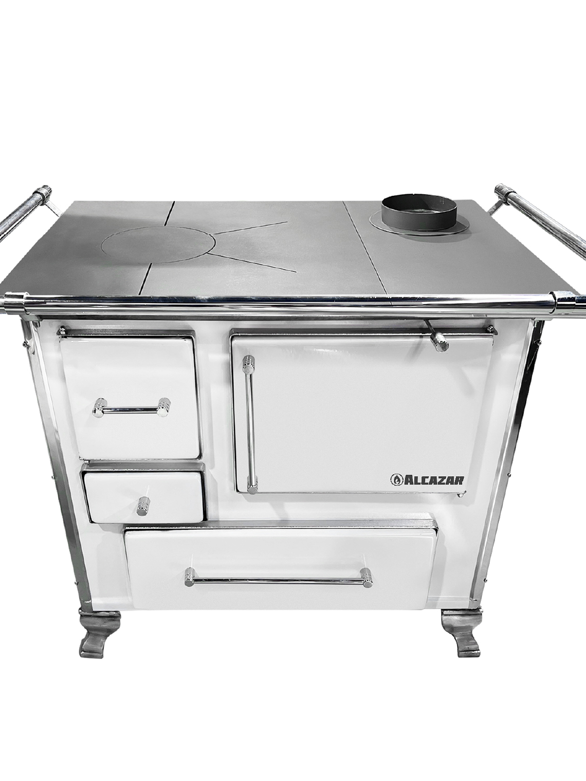 Cocina a Leña Llaima Mueble 80 Blanca 5