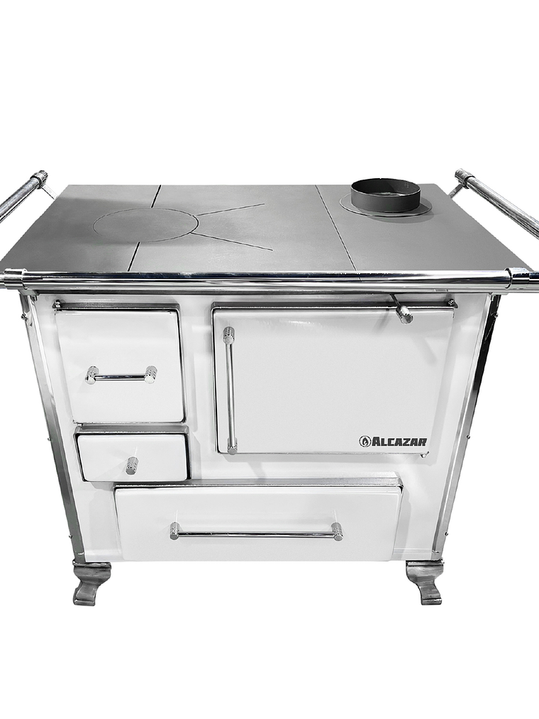 Cocina a Leña Llaima Mueble 80 Blanca 5