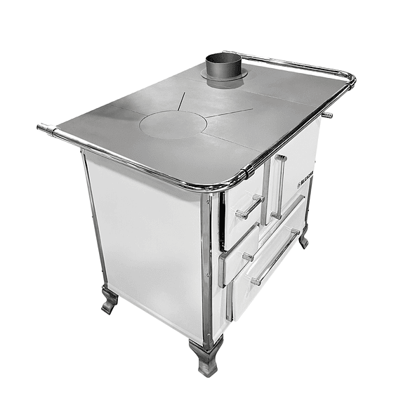 Cocina a Leña Llaima Mueble 80 Blanca 6