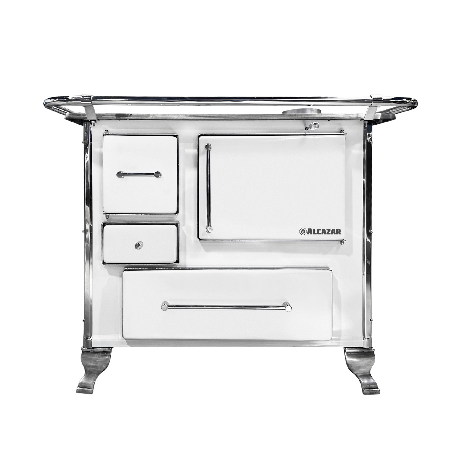Cocina a Leña Llaima Mueble 80 Blanca
