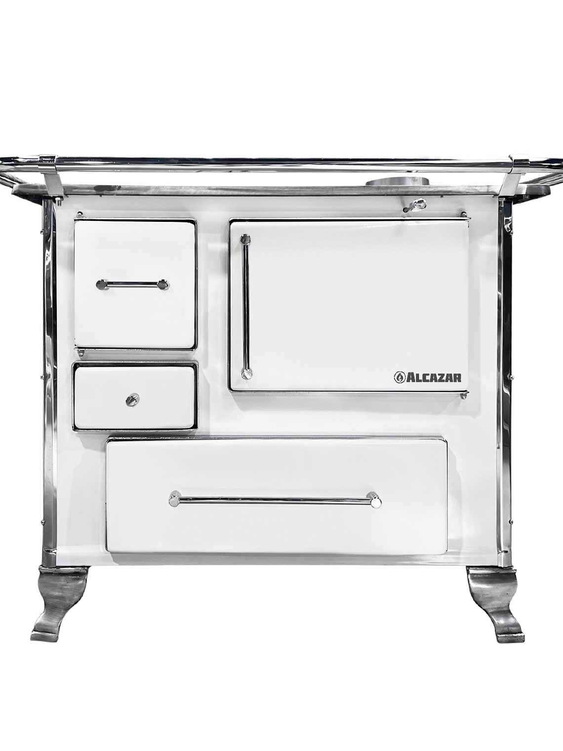 Cocina a Leña Llaima Mueble 80 Blanca 1