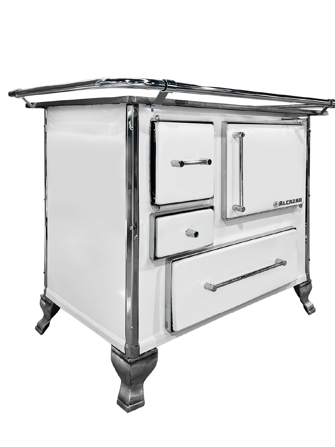 Cocina a Leña Llaima Mueble 90 Blanca 4